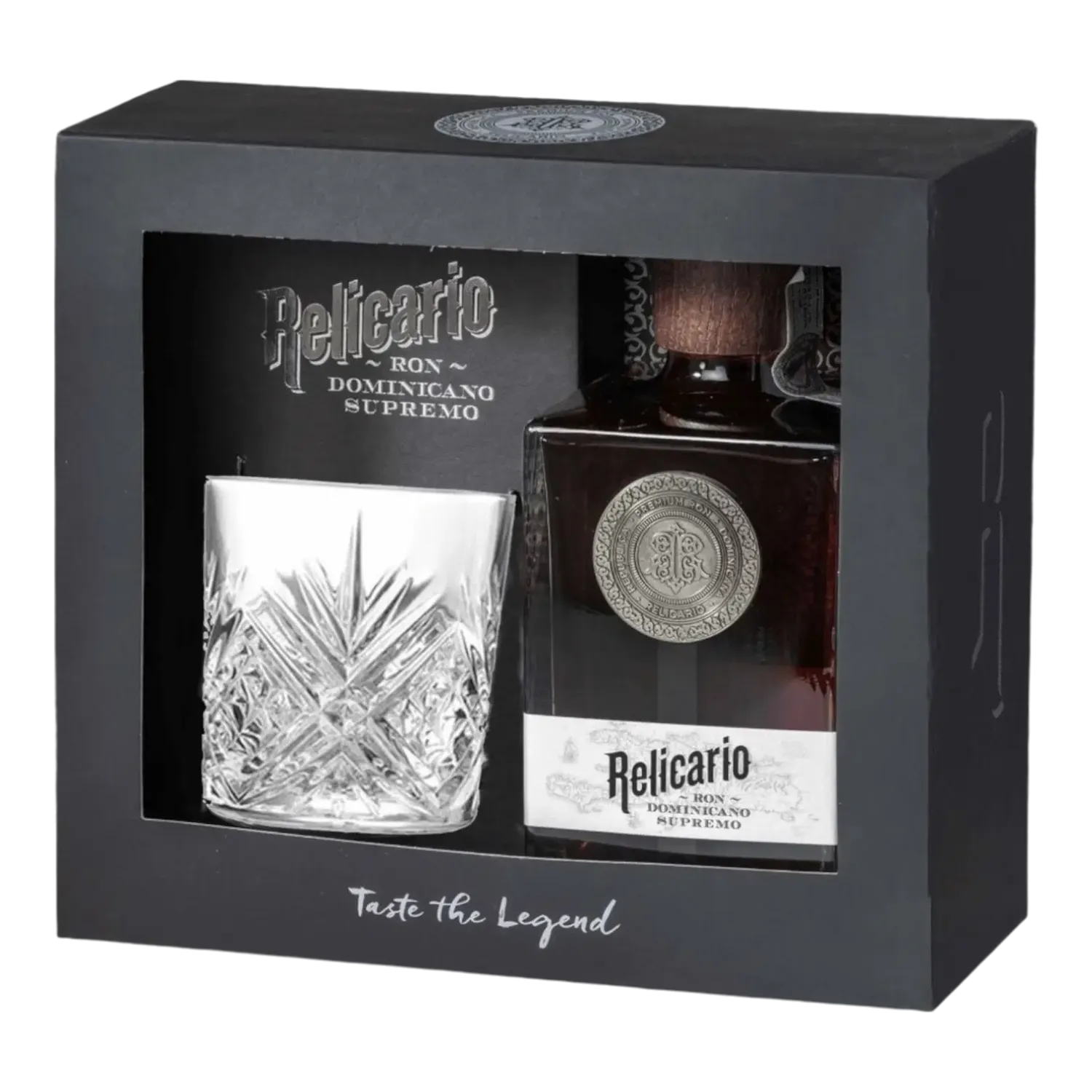 Relicario Ron Supremo + 1 glas 40° - 0.7L