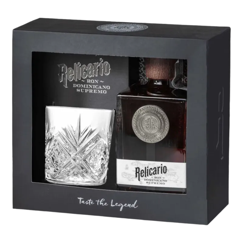 Relicario Ron Supremo + 1 glas 40° - 0.7L