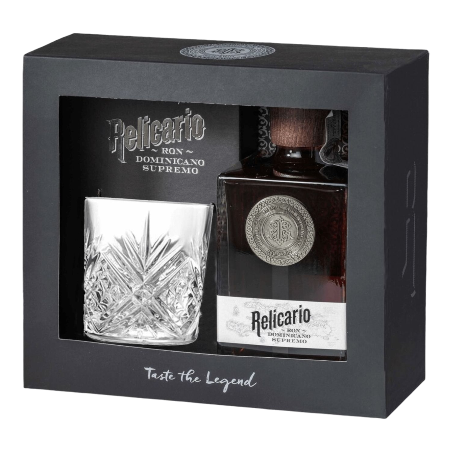 Relicario Ron Supremo + 1 glas 40° - 0.7L
