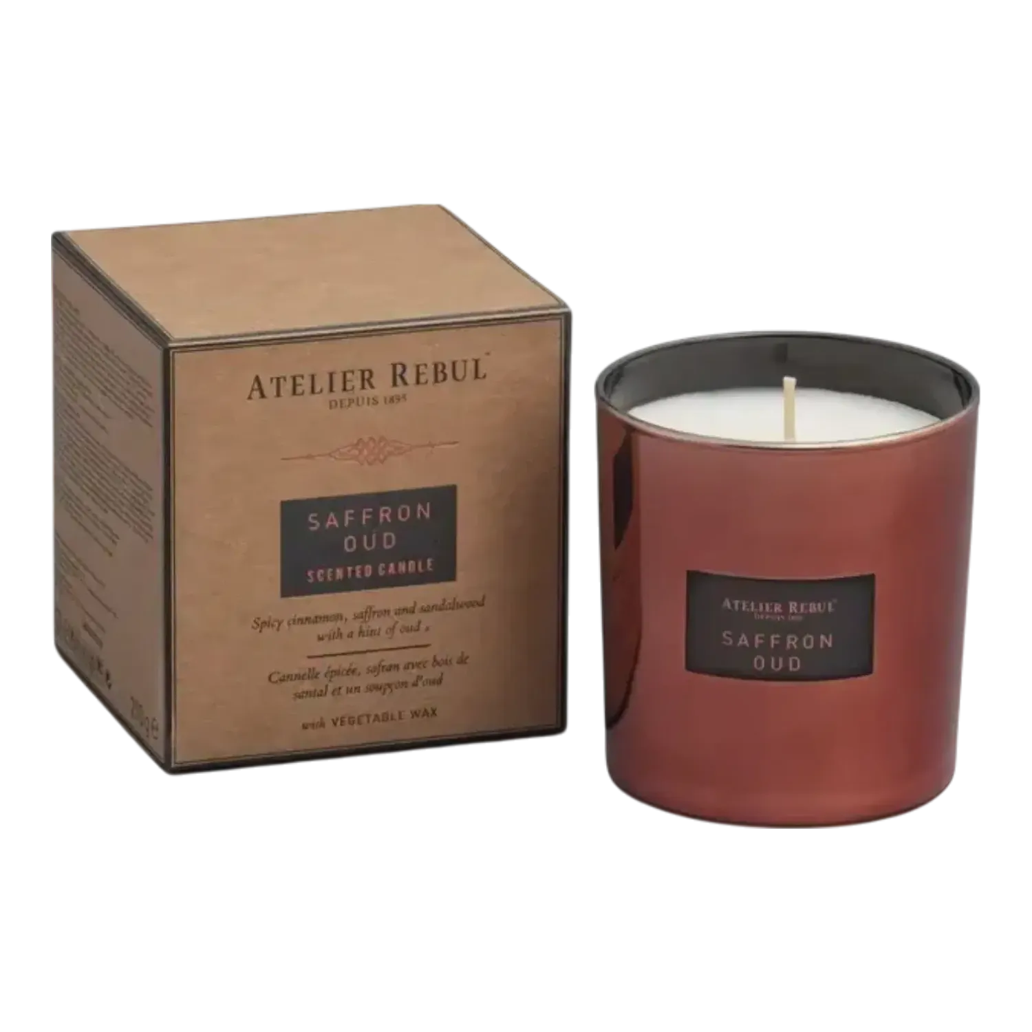 ATELIER REBUL SAFFRON OUD SCENTED CANDLE 210GR