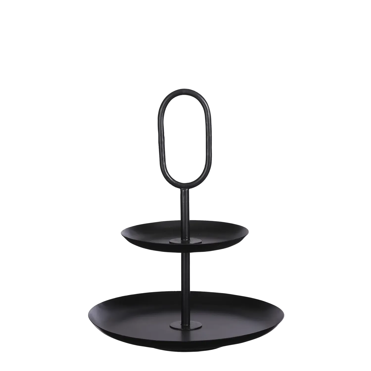 Rama Etagère 2-Laags - H36 x Ø28 cm - Metaal - Zwart