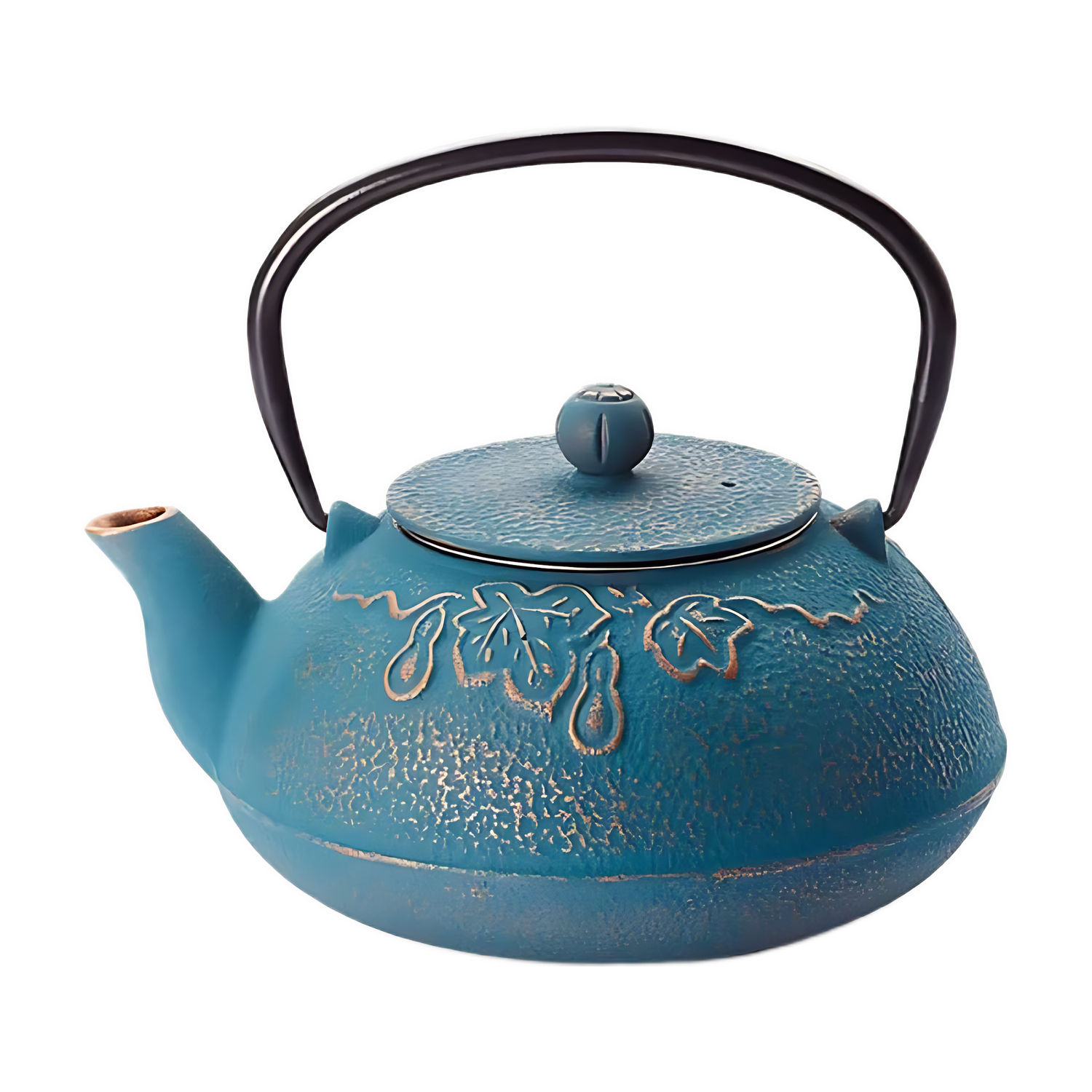 Theepot "Lantian", blauw, gietijzer met roestvrijstalen filter - 1000ml
