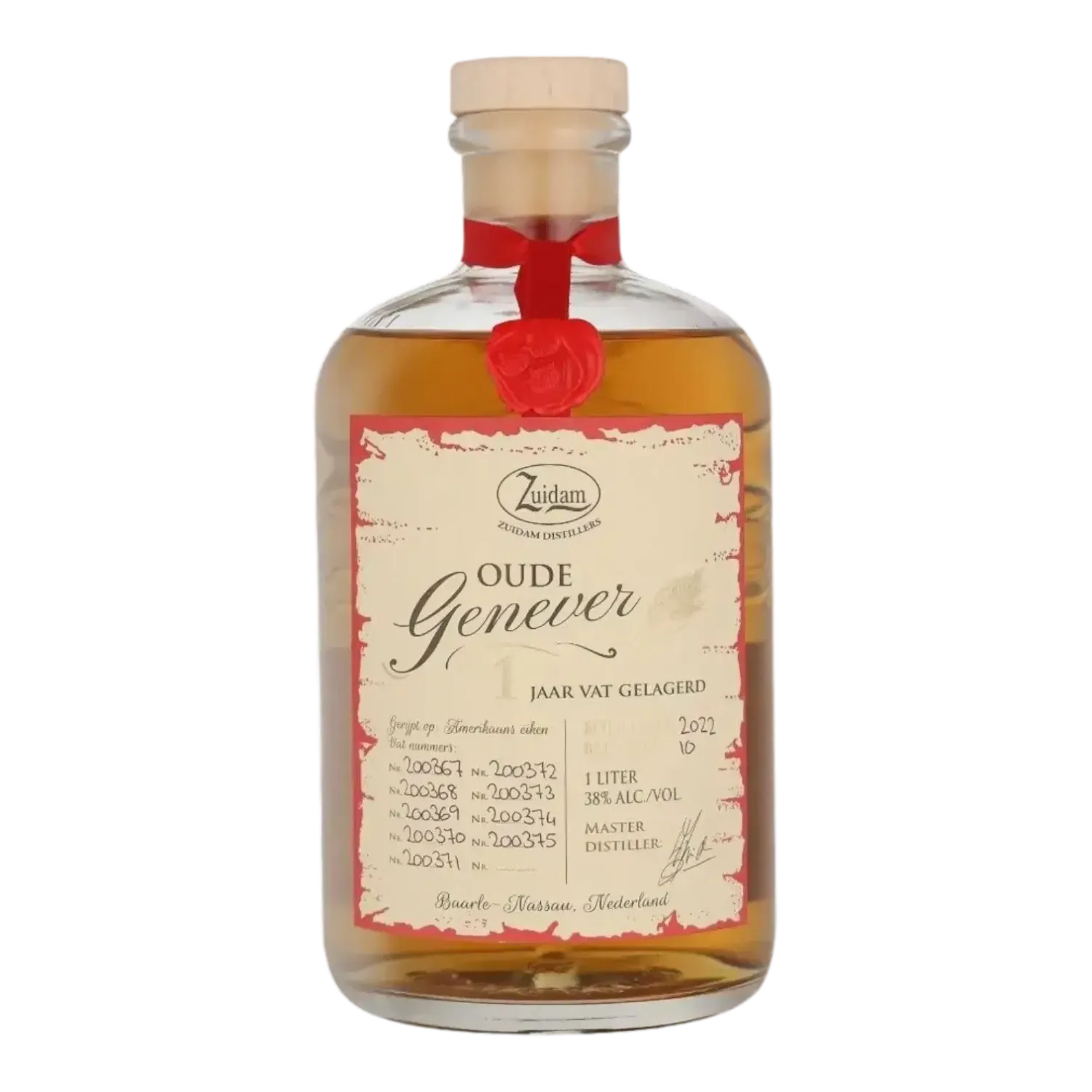 Zuidam Oude Genever 1 Year Barrel Aged 38° - 1.0L