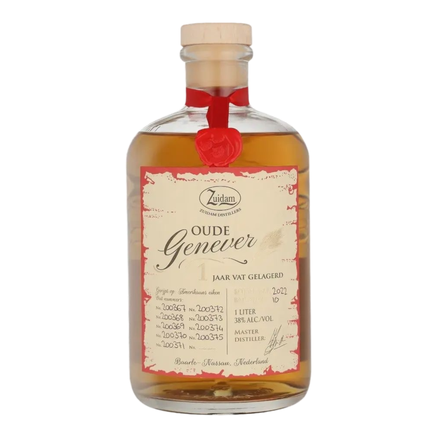 Zuidam Oude Genever 1 Year Barrel Aged 38° - 1.0L