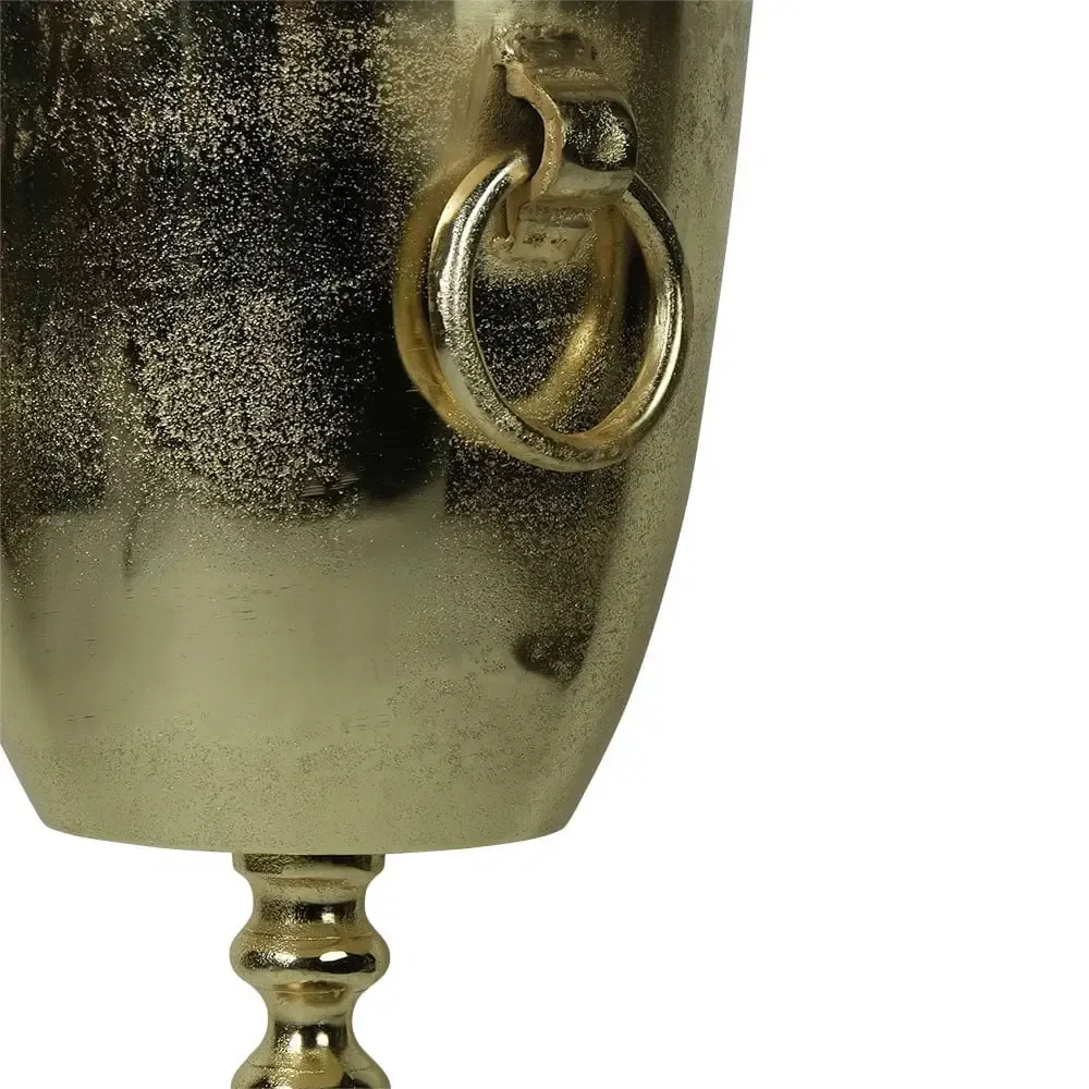 Wijnkoeler op poot champagne goud