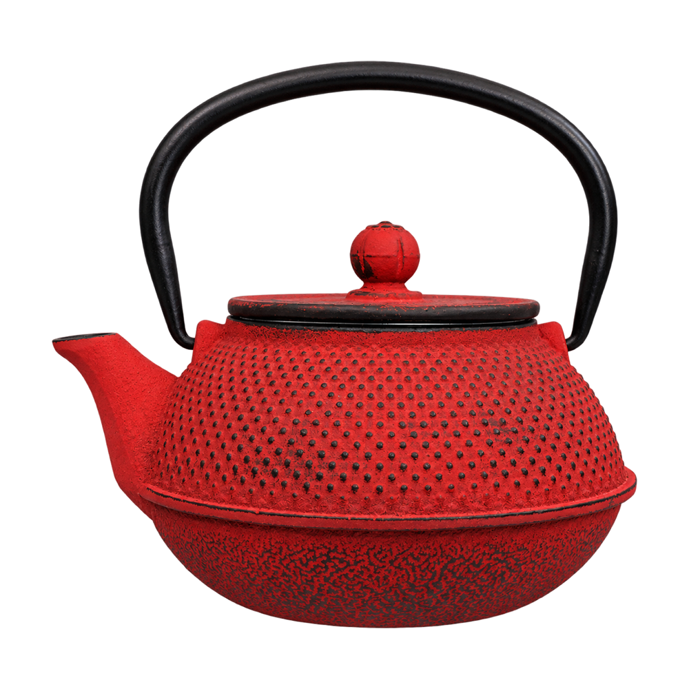 Arare teapot 0,60 ltr, Jap.red