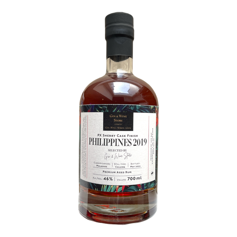 Premium Aged Rum Philippines 2019 PX Sherry Cask Finish Selected By Gin &amp; Wine Store 0.7L