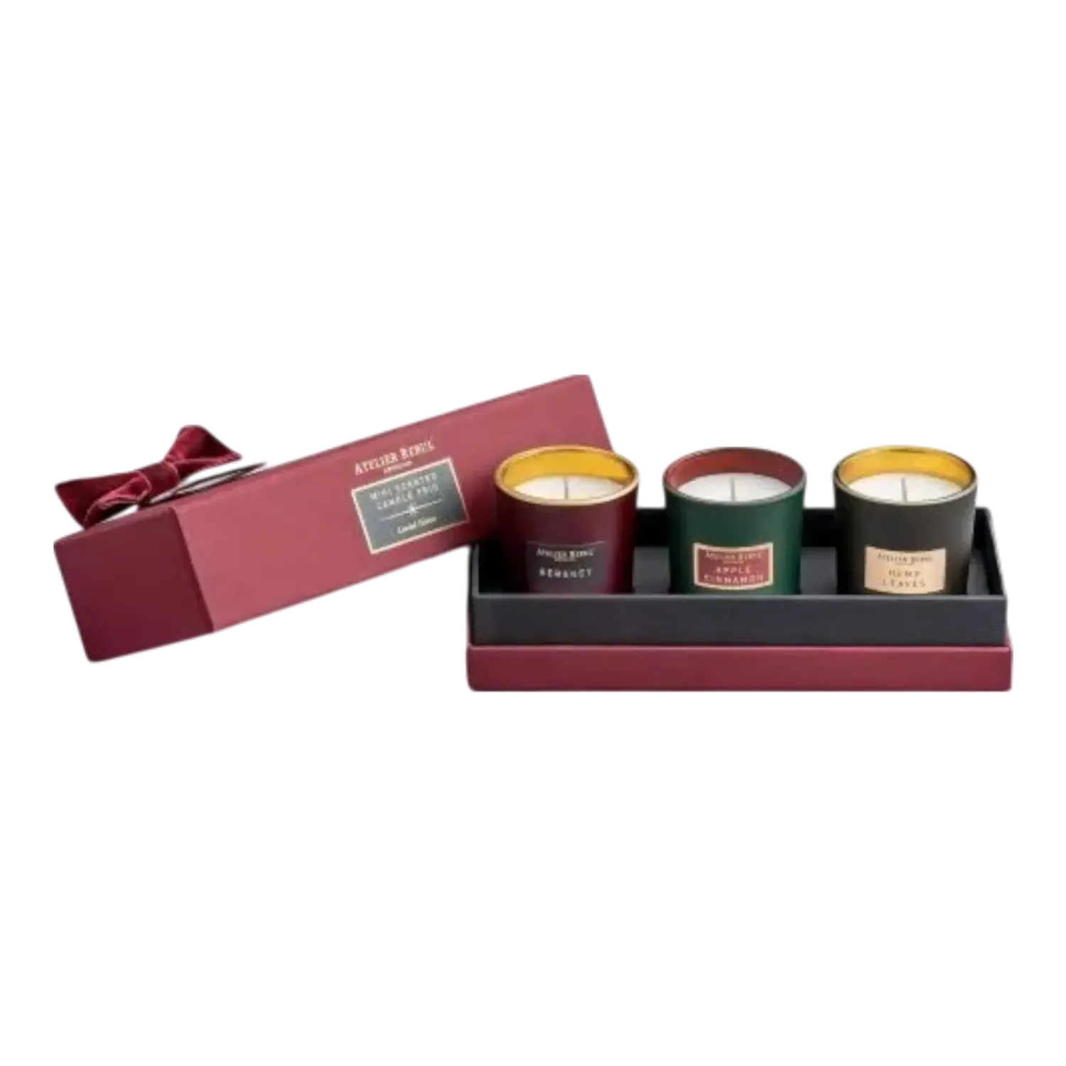 Atelier Rebul mini scented candle trio limited edition 3x65 gram