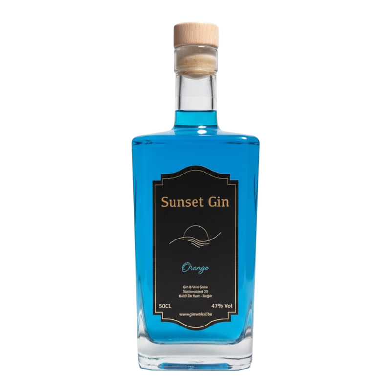 Sunset gin azure edition ( blauw ) 47° - 0.5L