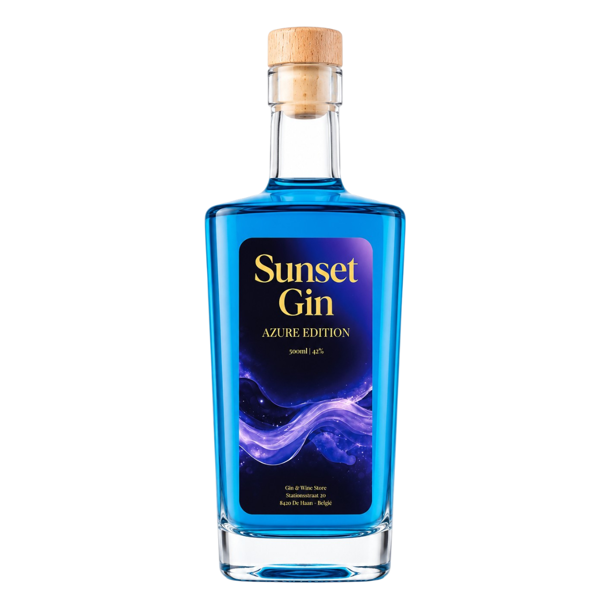 Sunset gin azure edition ( blauw ) 47° - 0.5L