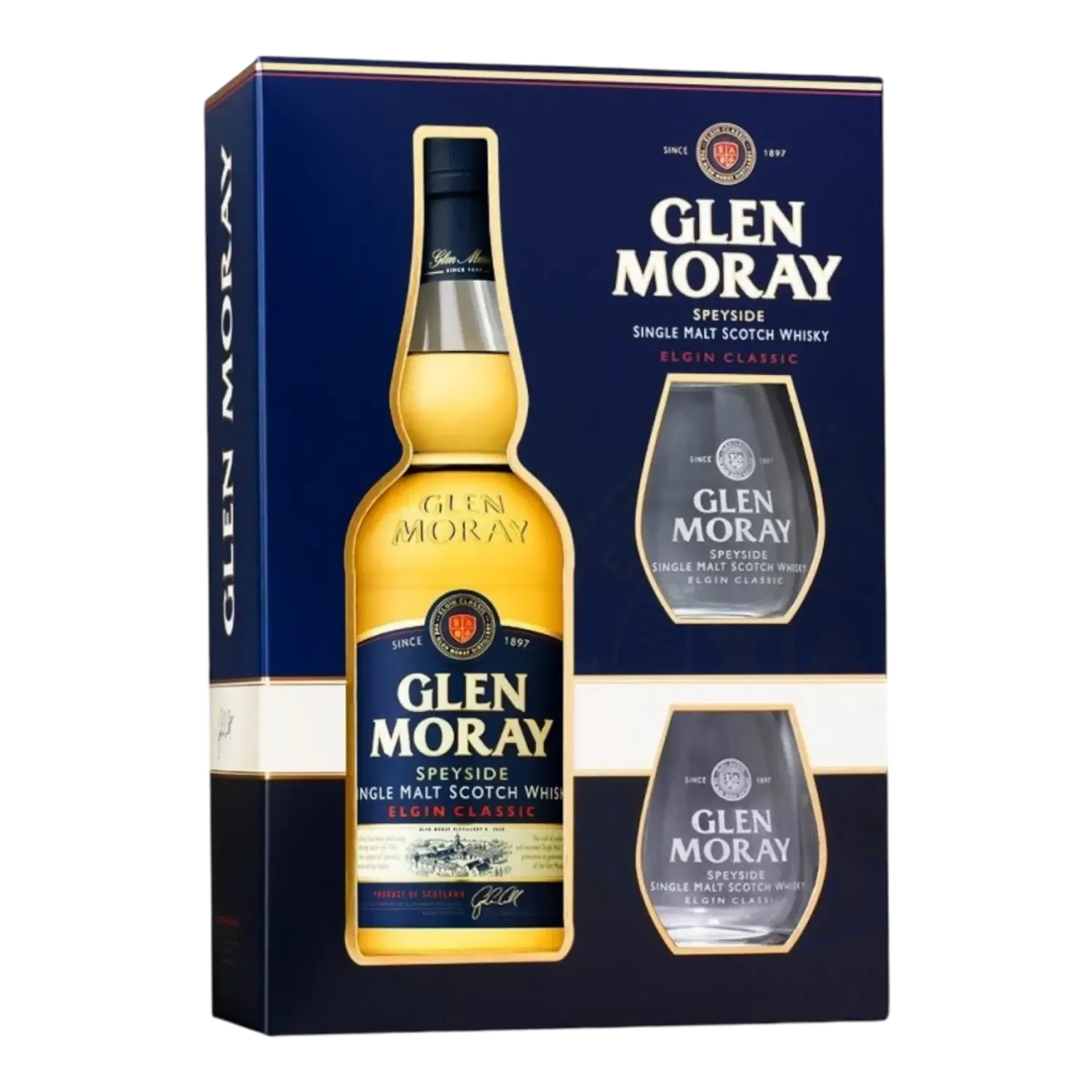 Glen Moray Classic Elgin + 2 Verres 40° - 0,7L