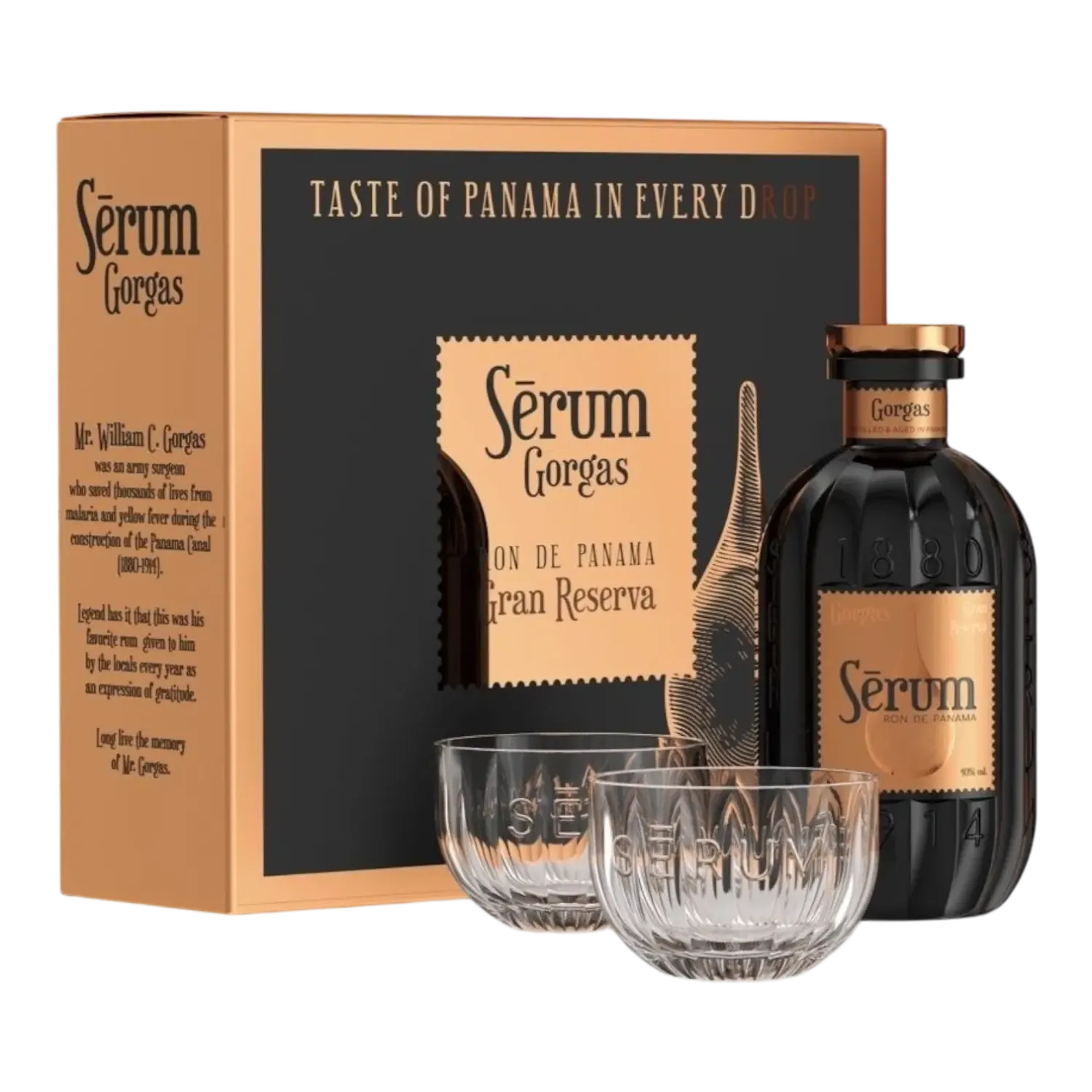 Serum Rum Gorgas + 2 glazen