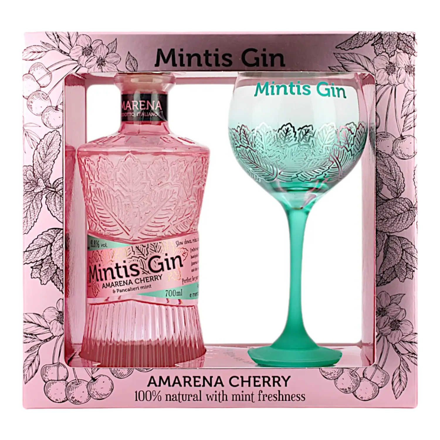 Mintis Gin Amarena Giftpack + 1 Glas