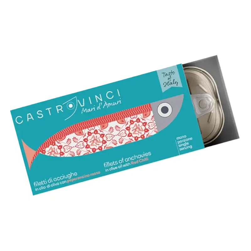 Ansjovisfilets in olijfolie met chilipeper – Mediterrane 48gram