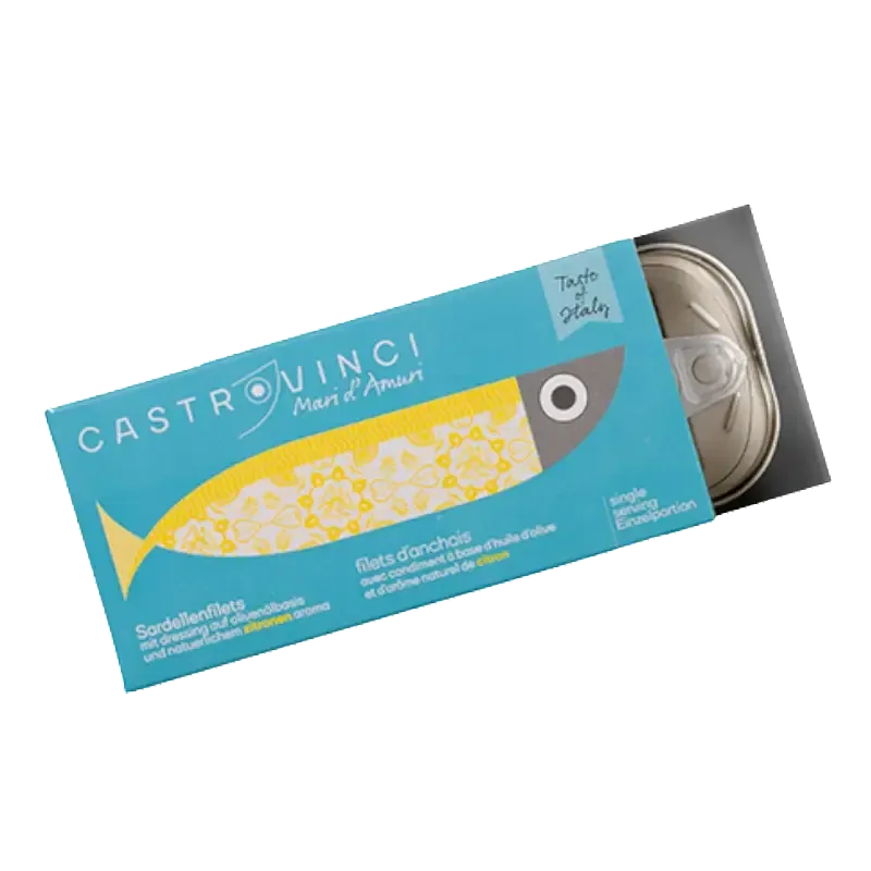 Ansjovisfilets in olijfolie met citroen – Mediterrane 48gram