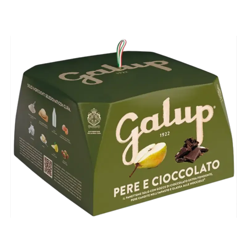 Panettone with dark chocolate and pear 750g