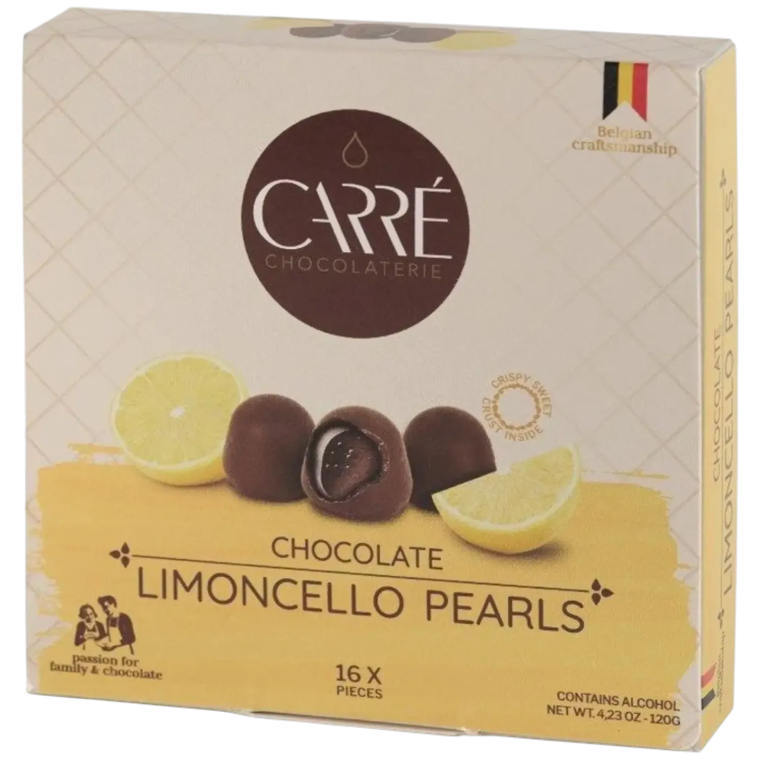 Chocolate Limoncello Pearls 120g