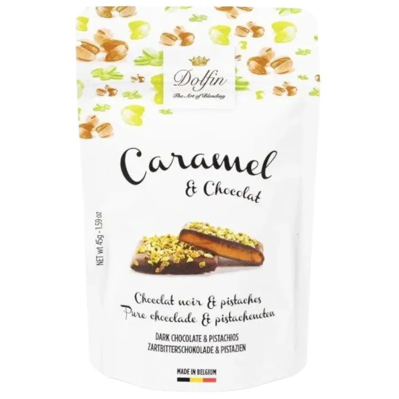 Caramel Dark Chocolate Pistachios 45g