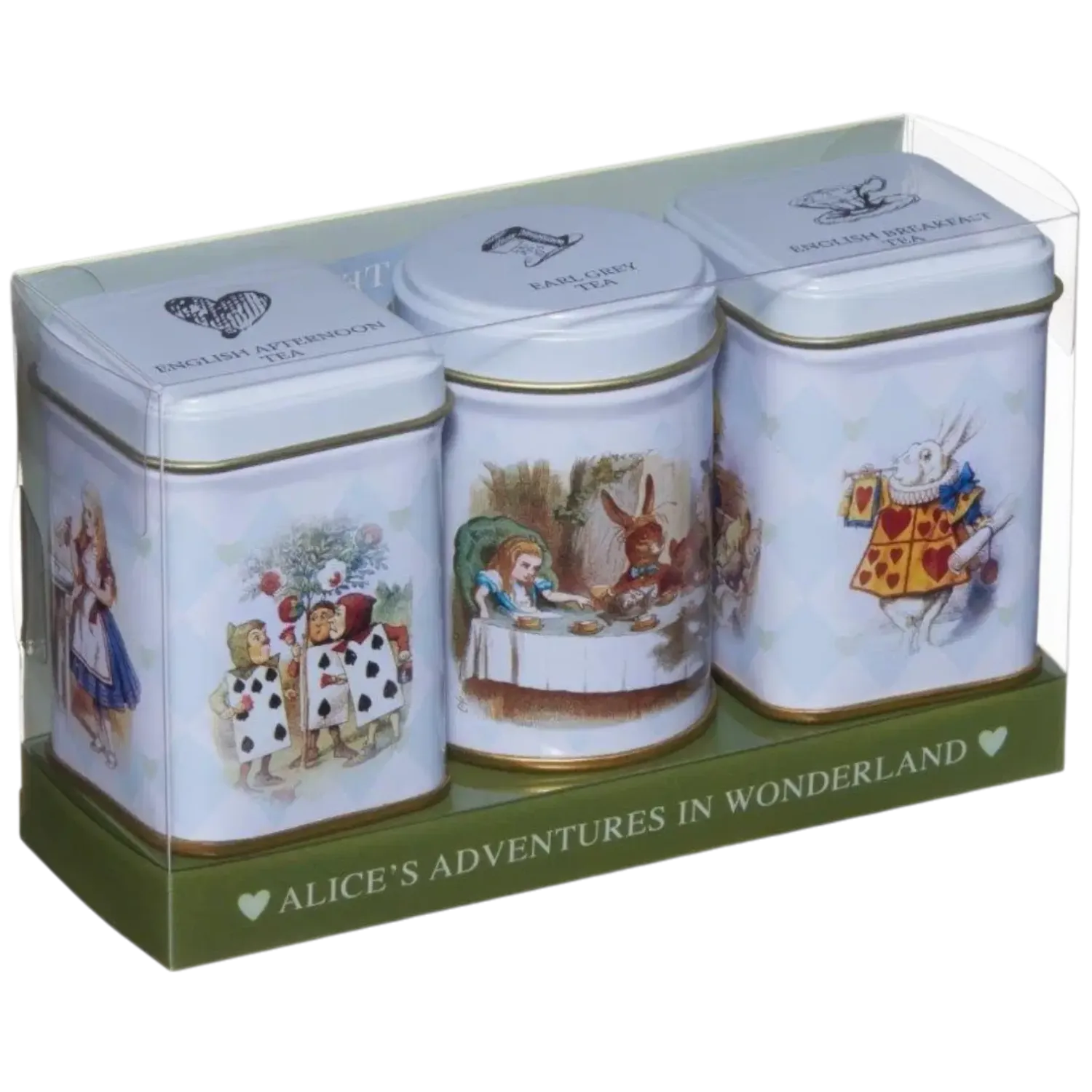 tea tin Alice in Wonderland 3x25g gift