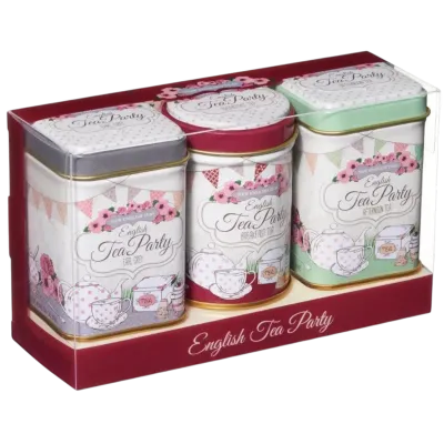 mini tea tin tea party 3x25g gift pack