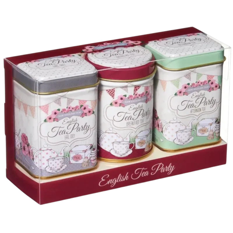 mini tea tin tea party 3x25g gift pack