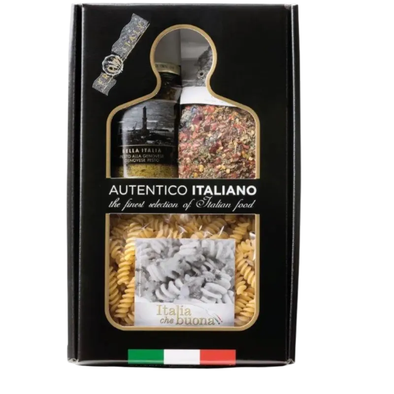 giftset fusilli 500g, pesto &amp; kruiden