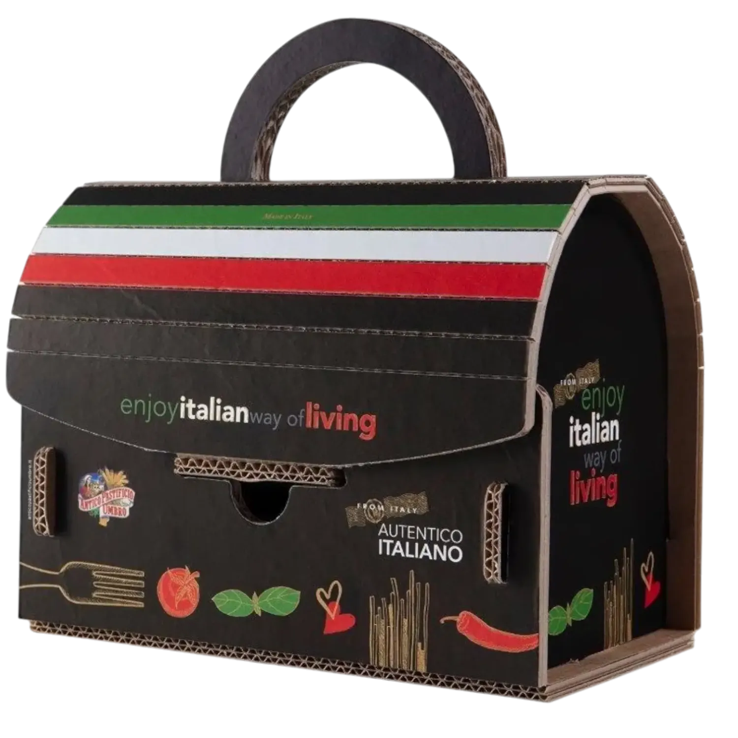 giftset XL pasta koffertje zwart 1280g