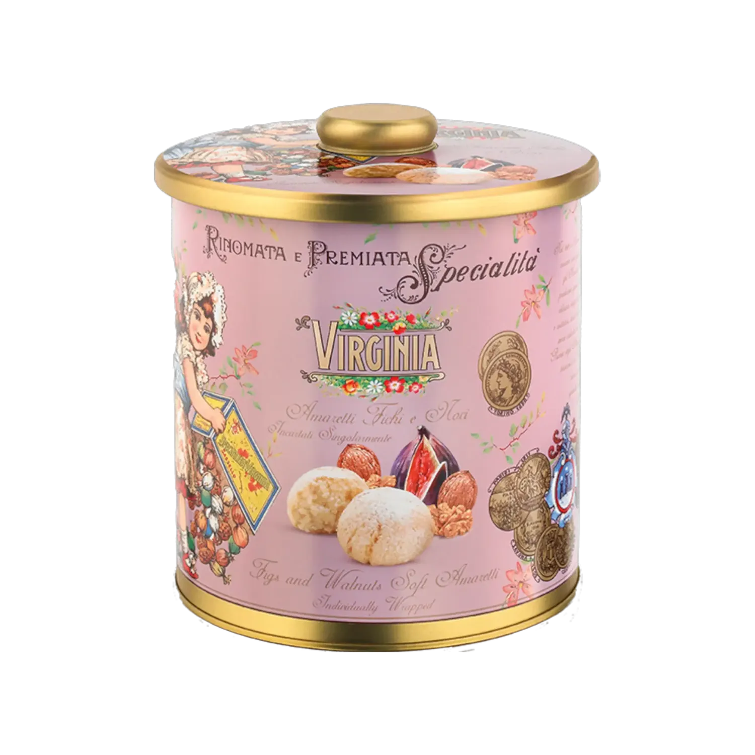 Metalen doos met amaretti - Vijgen &amp; noten 220gr