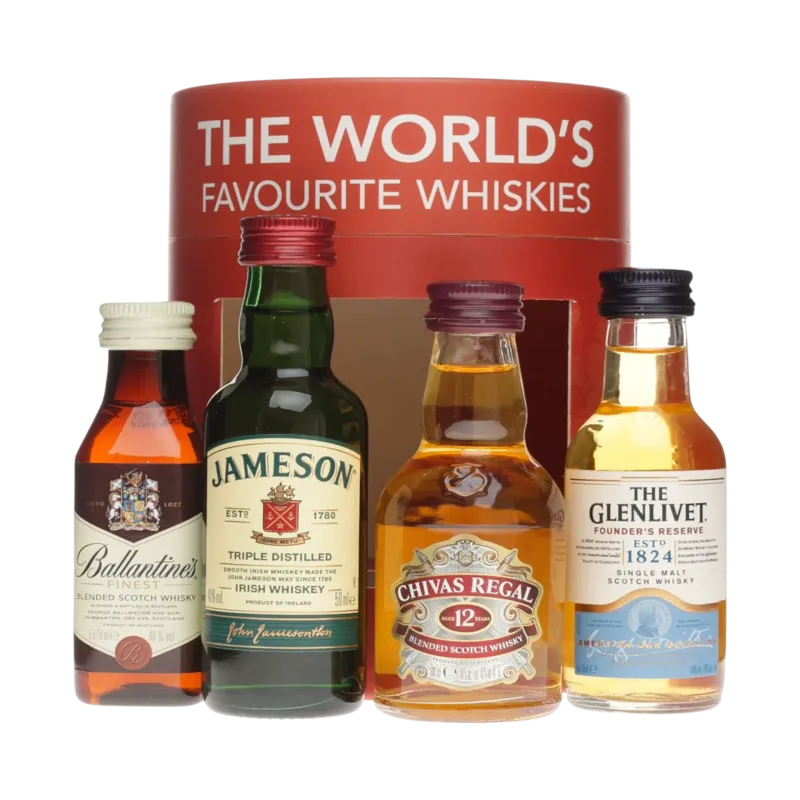Miniset World Favourite Whiskies (Glenlivet - Ballantines - Chivas - Jameson) 4x5cl 40%