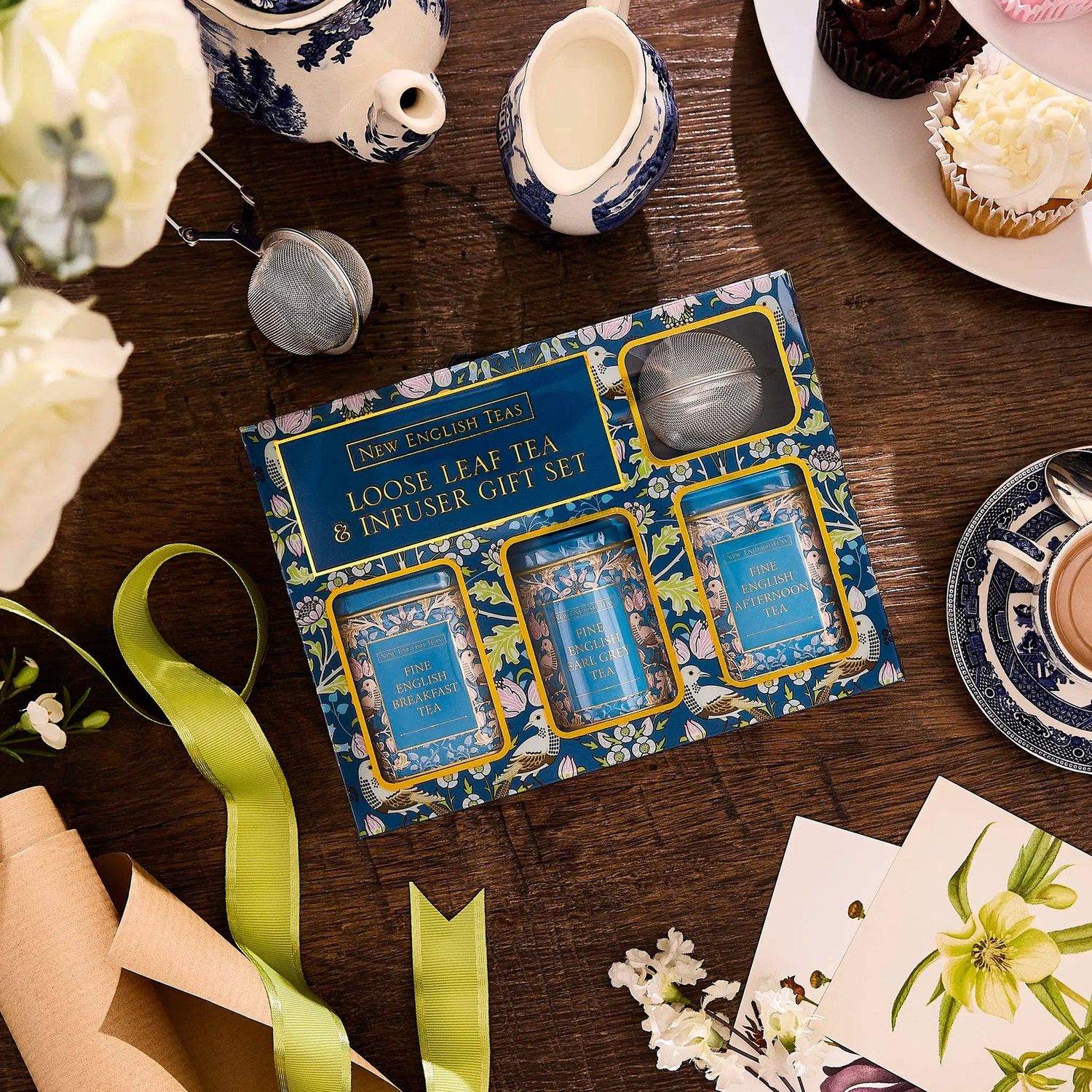 Zanglijster Mini Theeblik &amp; Infuser Cadeauset