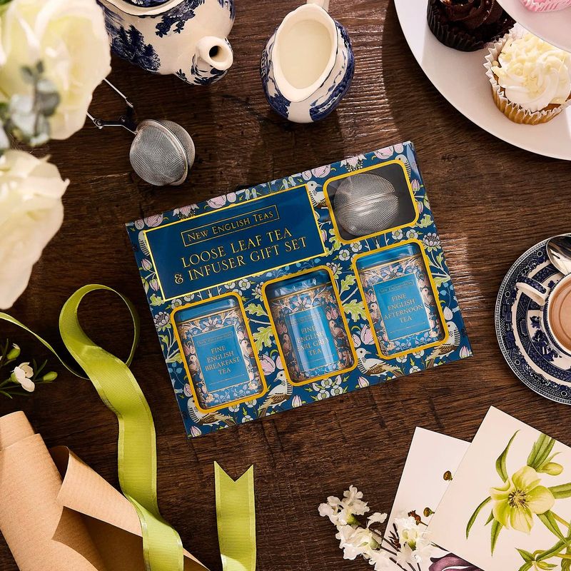 Zanglijster Mini Theeblik &amp; Infuser Cadeauset
