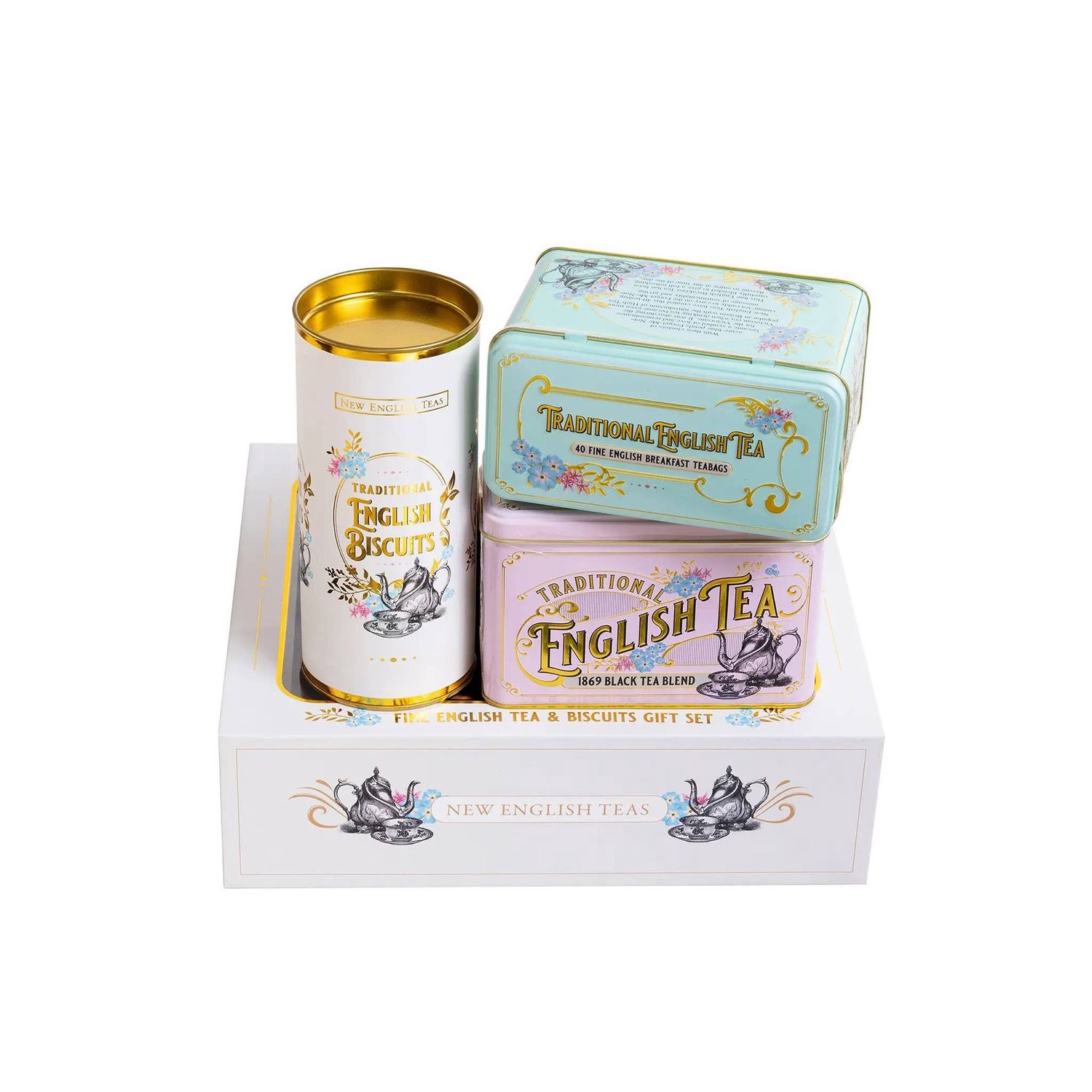 Vintage Victoriaans Thee &amp; Koekjes Cadeauset