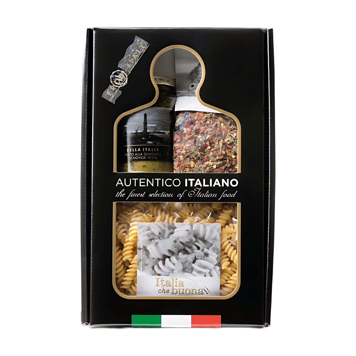 giftset fusilli 500g, pesto &amp; kruiden