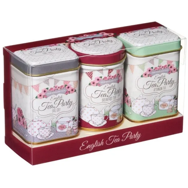mini tea tin tea party 3x25g gift pack