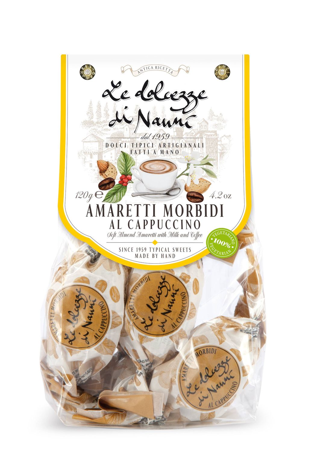 Le Dolcezze di Nanni zachte amaretto cappuccino zak 120 g