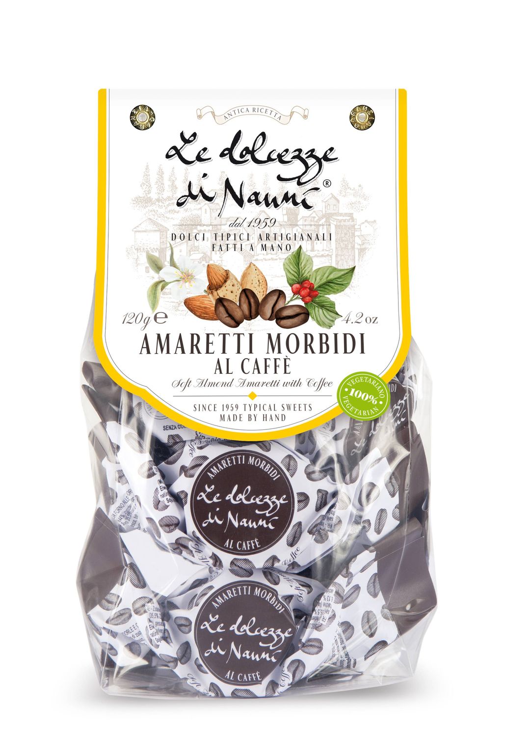 Zachte koffiemacarons uit Italië, Toscane - 120 g verpakking