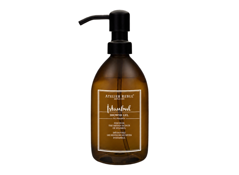 Atelier Rebul Istanbul glazen douchegelfles 500 ml (leeg)