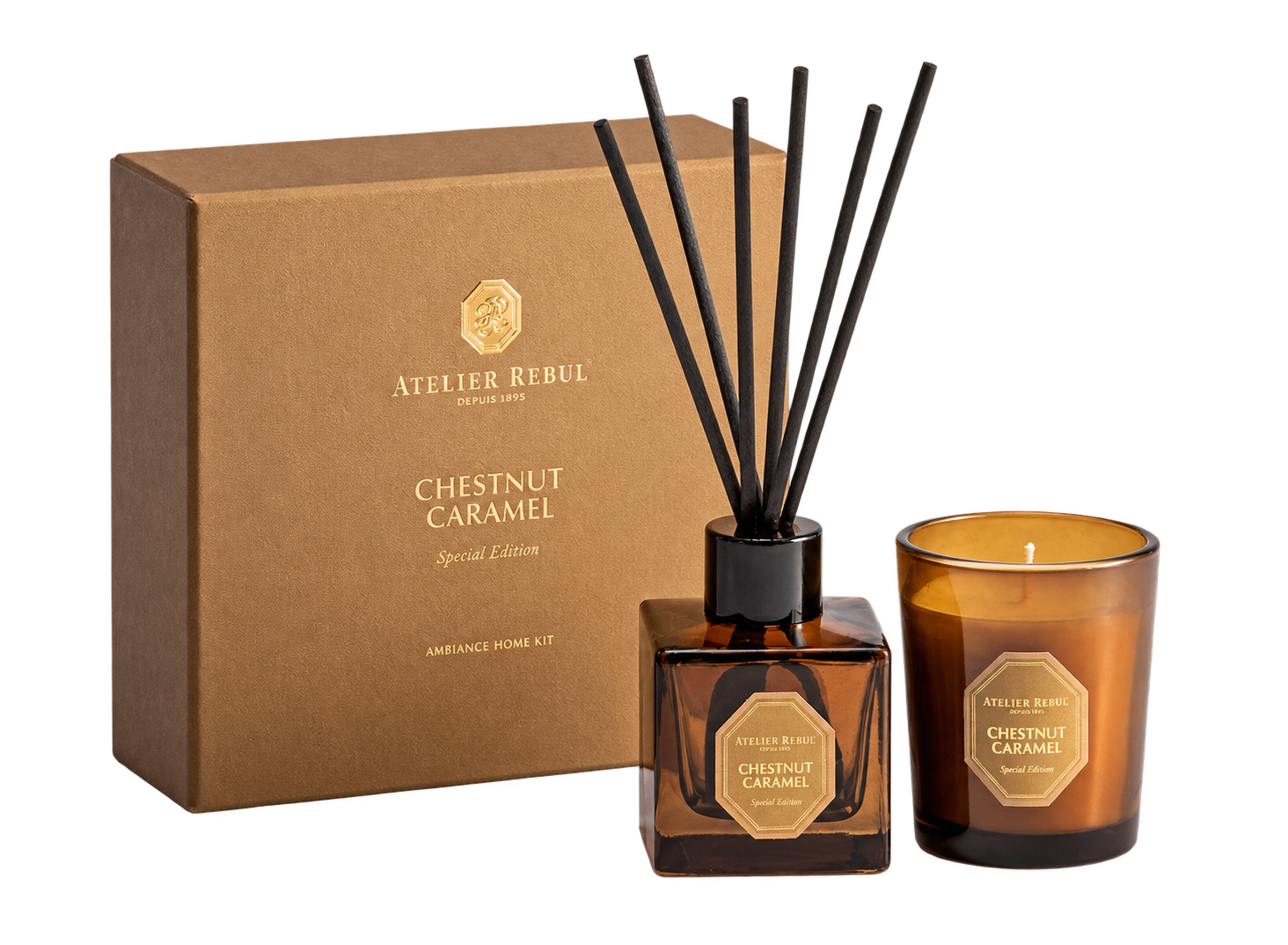 Atelier Rebul Chestnut Caramel Mini huisgeurset – New Year 2027