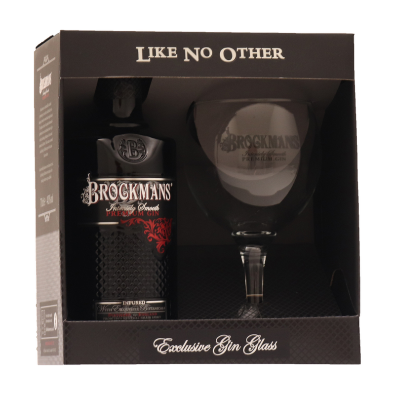 Brockmans gin 40% — geschenkset met glas 70 cl