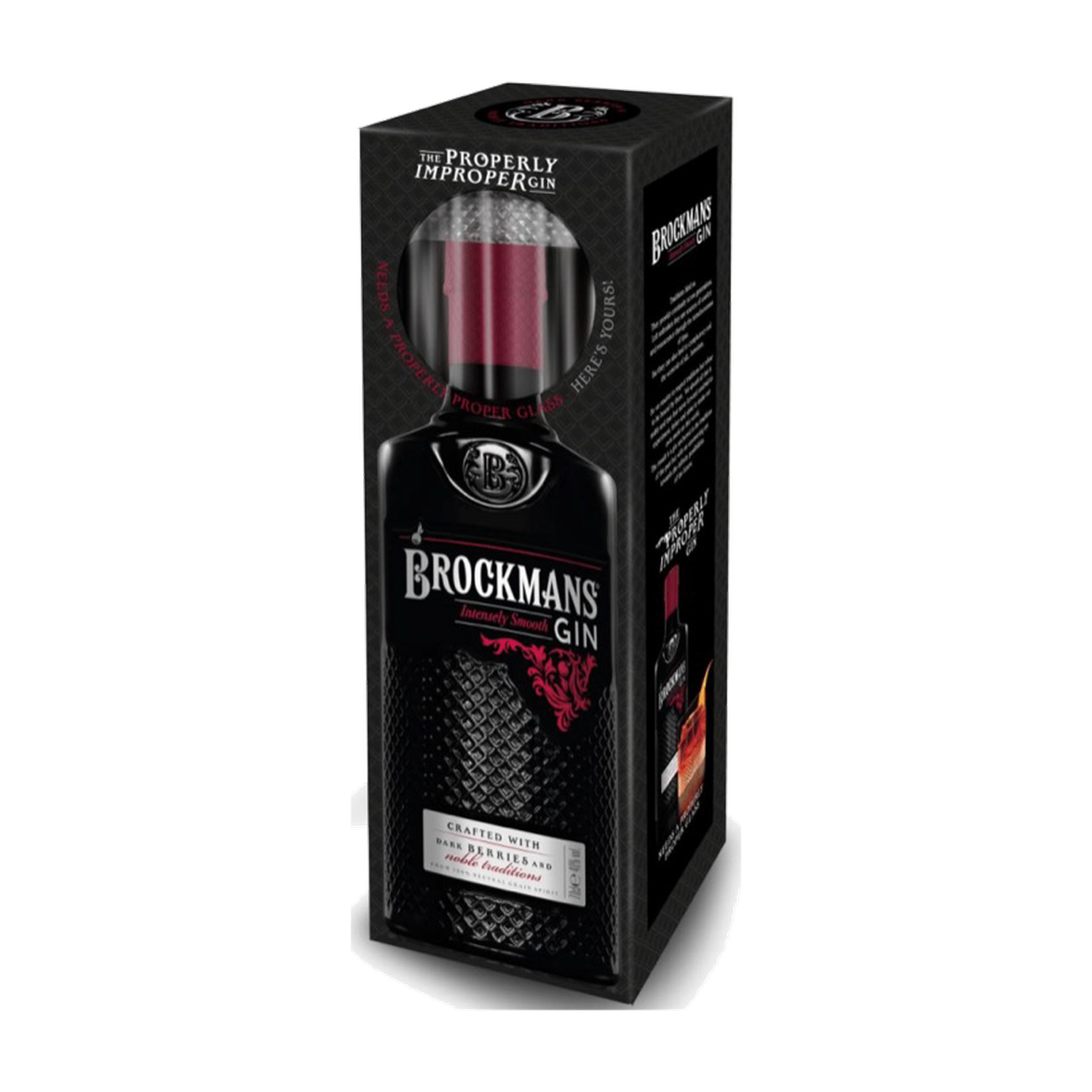 Brockmans 40° - Negroni VAP Pack (1 fl + Negroni glas) 0.70L