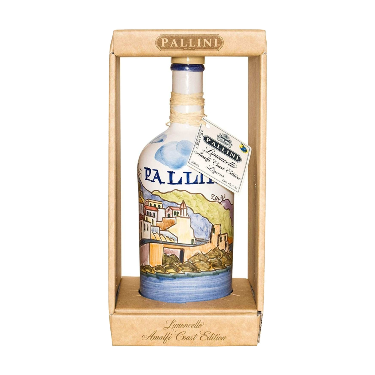 Pallini Limoncello Amalfi Coast Edition 28°- Luxe porseleinfles 0.50L