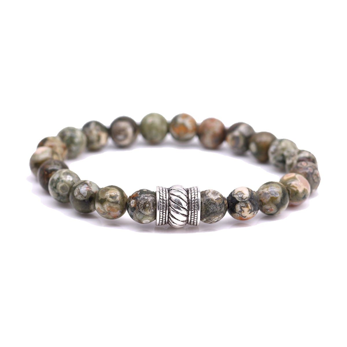 FortunaBeads Bali Basic Rhyolite Jasper men’s bracelet