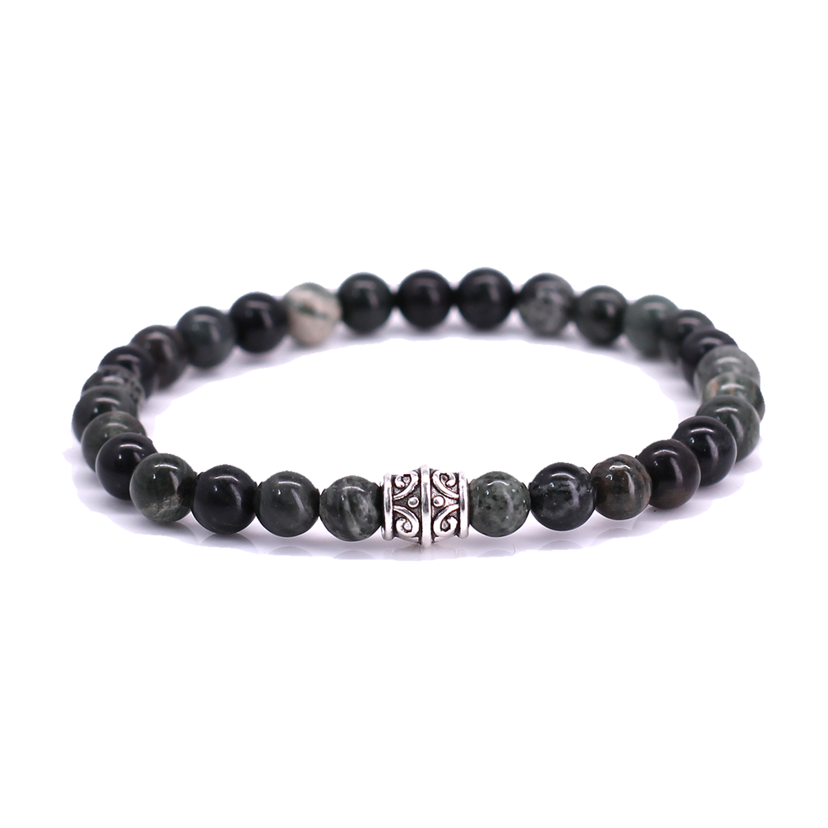FortunaBeads Basic Green Jasper men’s bracelet