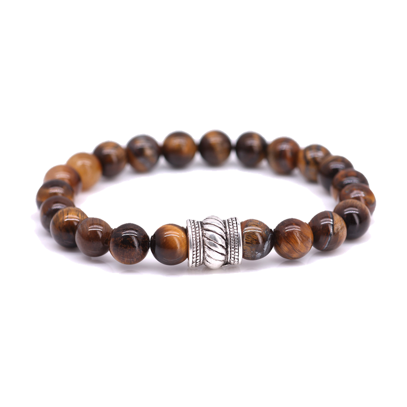 FortunaBeads Bali Basic Brown Tiger Eye men’s bracelet