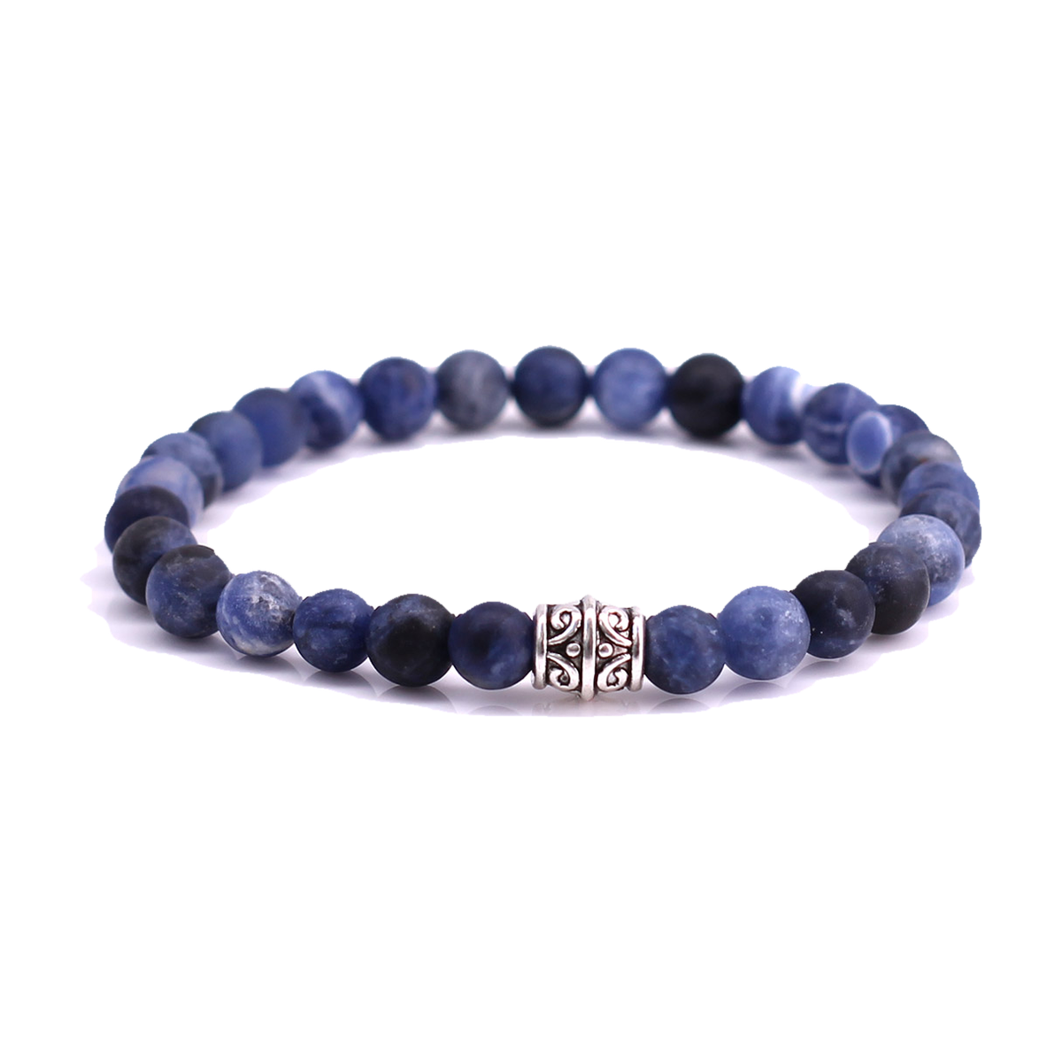FortunaBeads Basic Mat Sodalite men’s bracelet