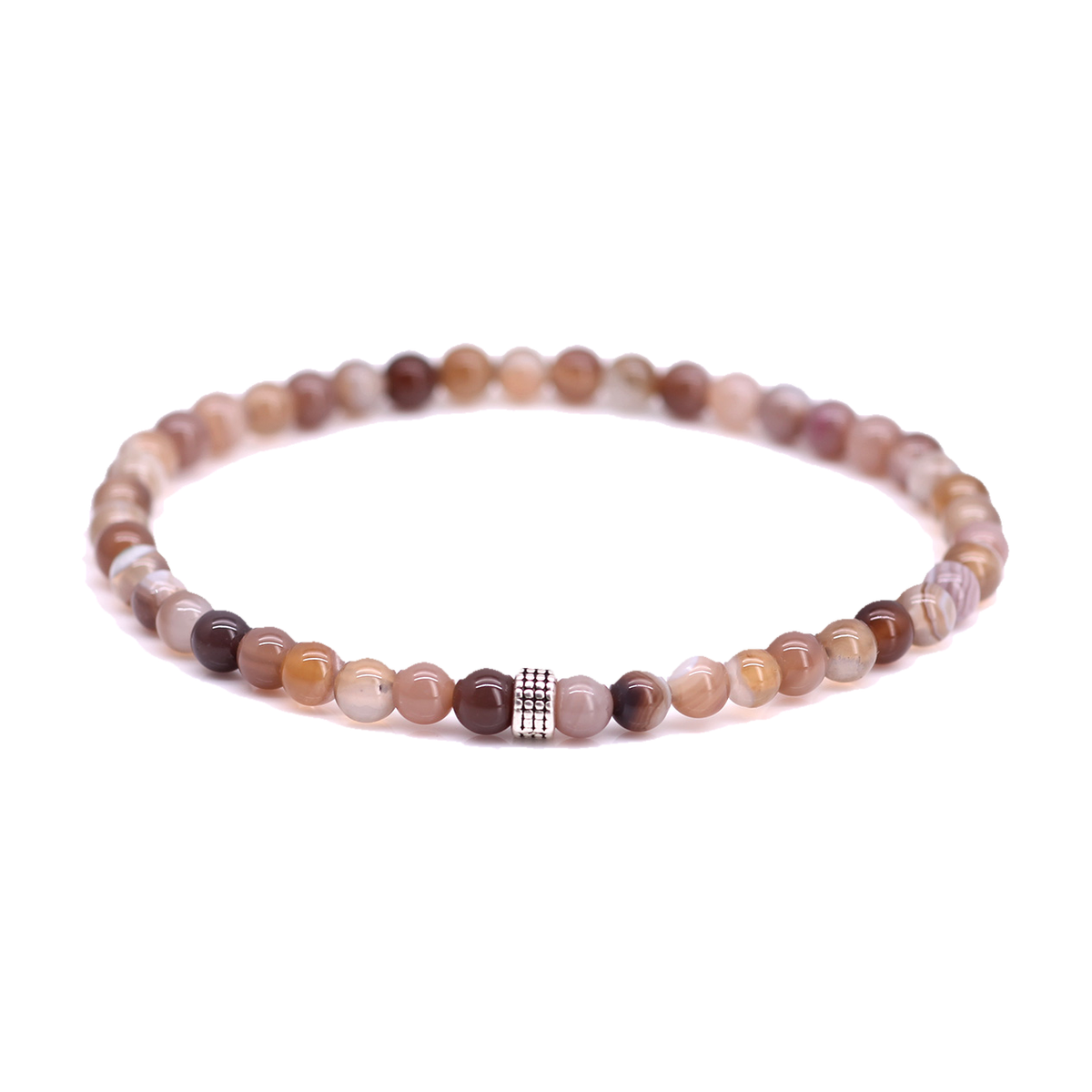 FortunaBeads Basic Coffee Agate women’s bracelet