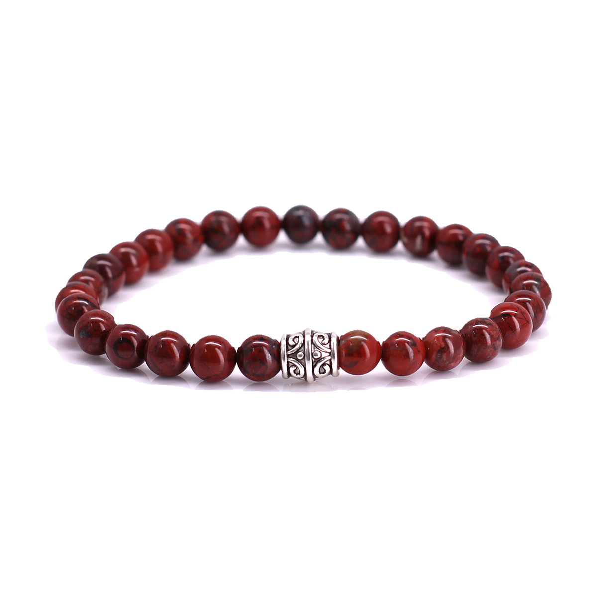 FortunaBeads Basic Red Agate men’s bracelet