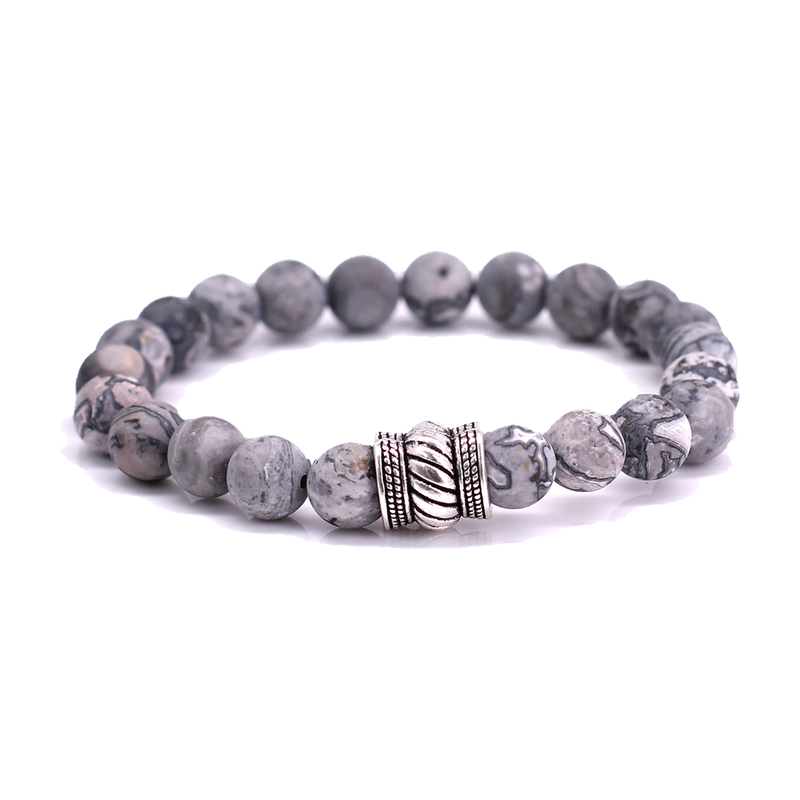FortunaBeads Bali Basic Netstone Mat men’s bracelet