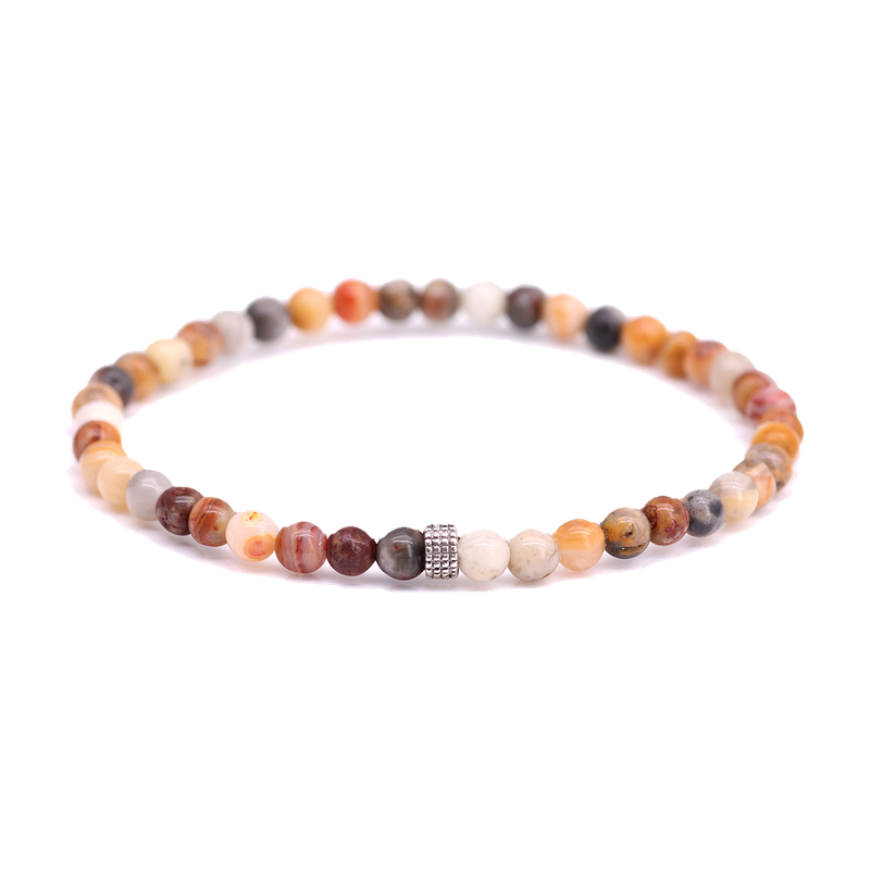FortunaBeads Basic Crazy Lace Agate women’s bracelet