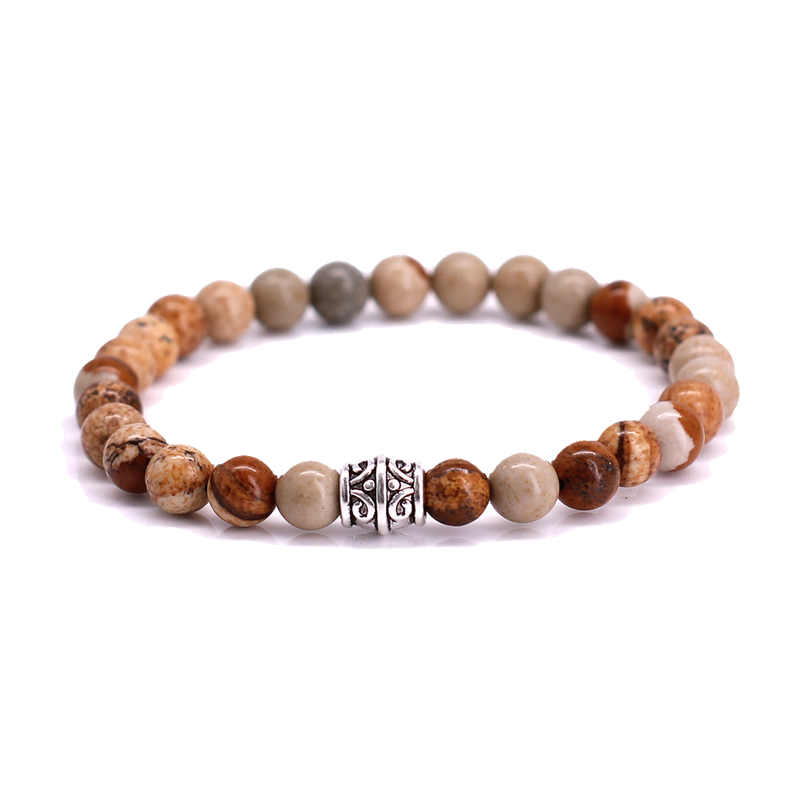 FortunaBeads Basic Sand Jasper men’s bracelet